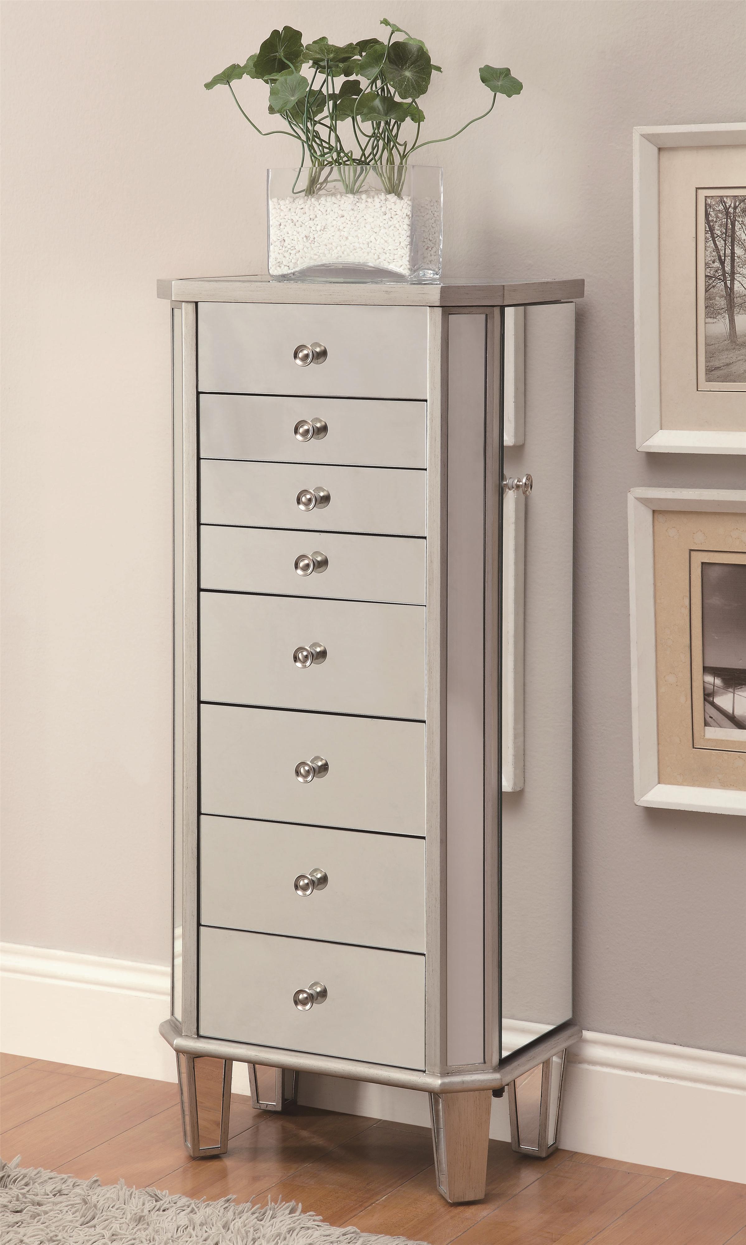 Jewelry Armoires Jewelry Armoire With Flip Mirror Top By Coaster At